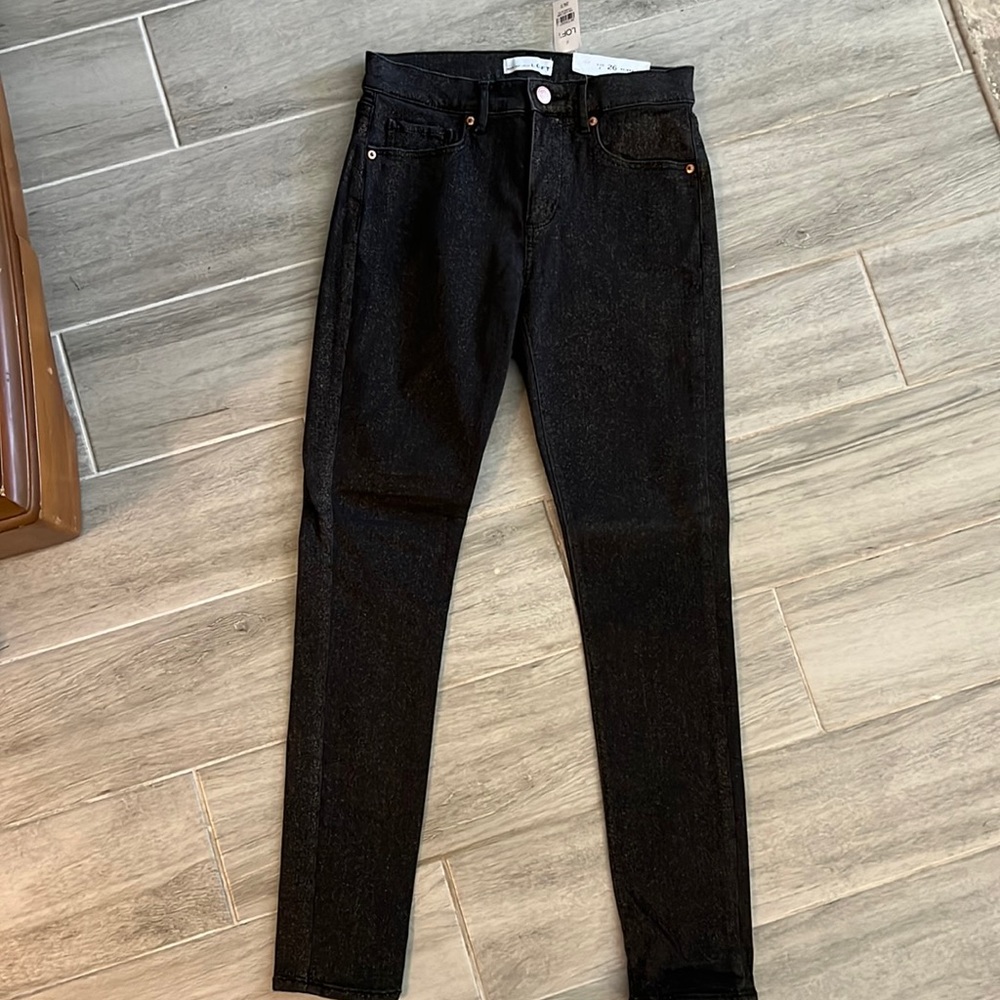 Loft skinny coated pants size 26 NWT